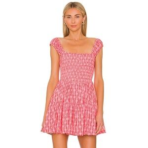 Free People Sweet Annie Mini Dress in Pink Combo